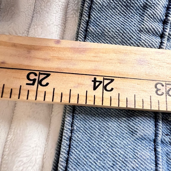 #A129  N By Nancy  Denim Vest  cottagecore  Ruffled Organza Sleeves  NWT  L - Picture 8 of 9